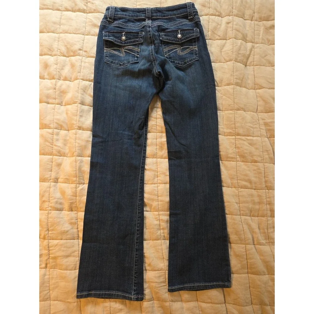 Lee Slender Secret Lower On the waist Bootcut‎ Women' size 6 Blue Denim Jeans